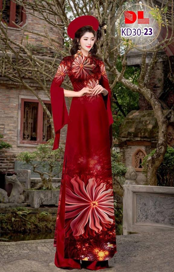 Vải Áo Dài Hoa In 3D AD KD30 14